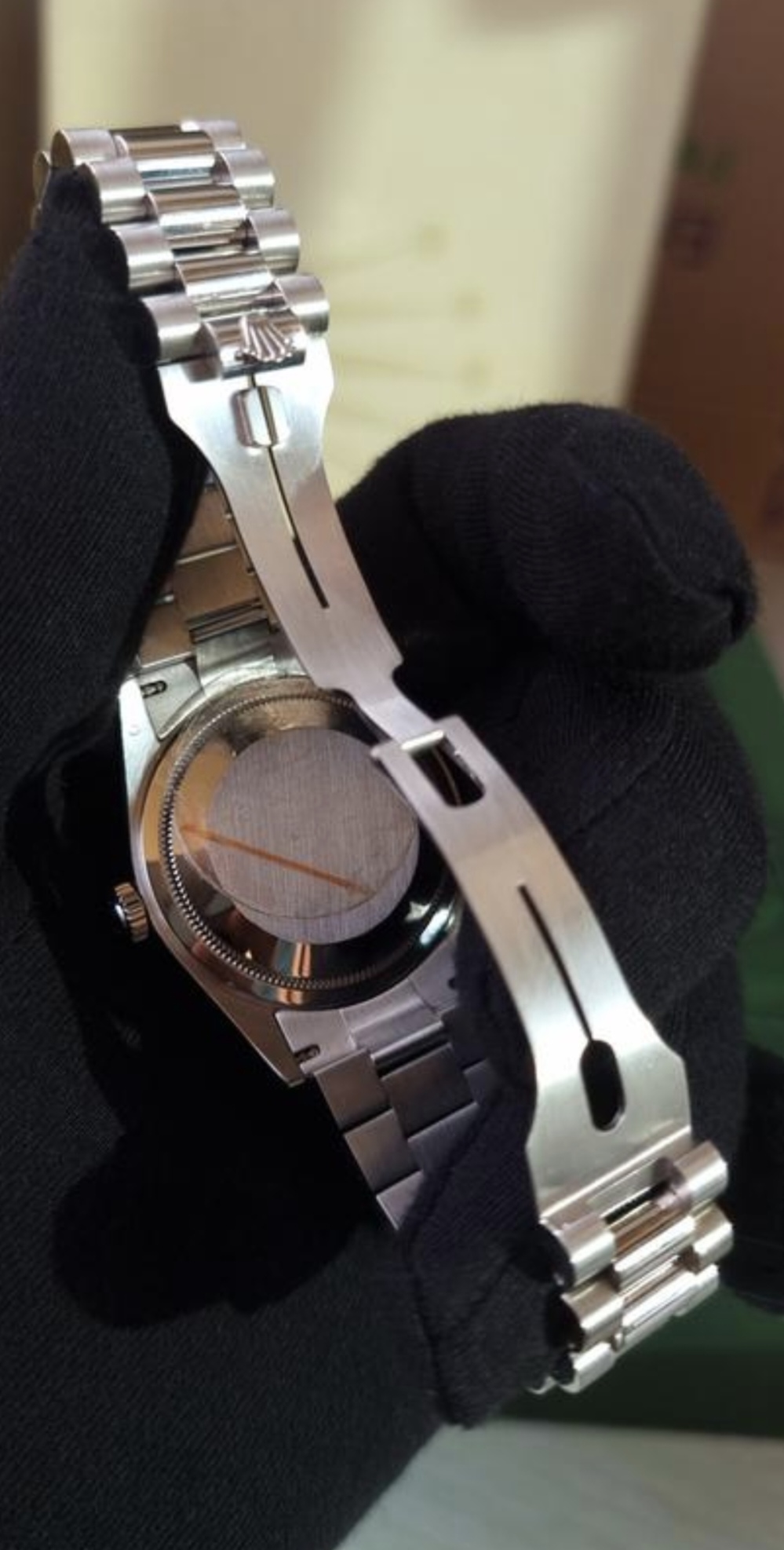 Rolex Day-Date 36 President 18k White Gold Havana Diamond dial. view 7